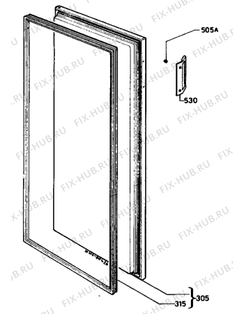 Взрыв-схема холодильника Marijnen CM200F - Схема узла Door 003